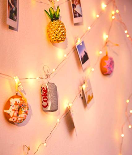 Jarvis 30 LED Photo Clip String Fairy Lights Warm White | Decorative for Parties Weddings Graduations | Hang Pictures or Polaroids, Cards or Small Trinkets