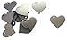 RMP Stamping Blanks, 3/4 Inch Heart with Right Side Hole, Aluminum 0.063 Inch (14 Ga.) - 50 Pack