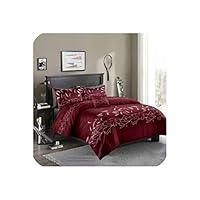 Comforter Bedding Sets Duvet Cover Queen Comforter Full Size,red,2pcs single135x200cm