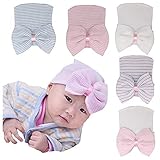 Ademoo Baby Girls Hats Newborn Hospital Hat with Bow