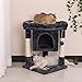 BEWISHOME Cat Tree Cat House Cat Condo with Sisal Scratching Posts, Plush Perch, Cat Tower Furniture Cat Bed Kitty Activity Center Kitten Play House, Grey MMJ08Bthumb 2