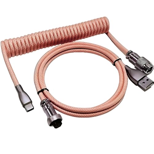 USB C Coiled Keyboard Cable