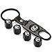 CzlpV Black Car Wheel Tire Valve Caps Tyre Stem Air Caps Keychain Styling For LEXUS