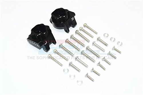 Traxxas TRX-4 Trail Defender Crawler Upgrade Parts Aluminum Rear Gear Box Mounts (Multiple Positioning Holes) - 1Pr Set Black