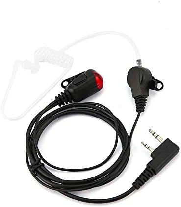 Robincure 2 PIN Mic PTT Covert Acoustic Tube in-Ear Earpiece for Kenwood Baofeng