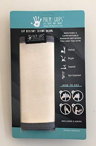 Sweat Grips for the use on Gym Equipment Comfortable Soft Grips with a Silicone Backing for Slip Resistance Natural Chamois w/ Hook & Loop Closure Machine Washable