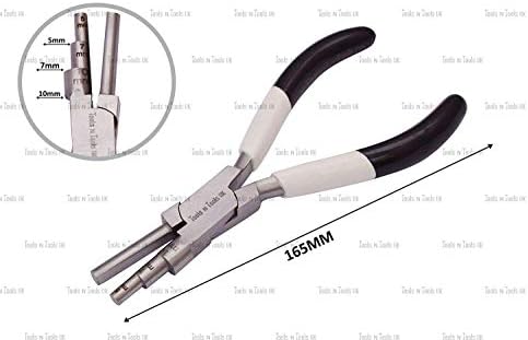 2 Toned 3 Step Wrap N Tap Wire Looping Pliers Jewellery Bail Making 5, 7 & 10 mm