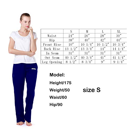 cenfor Women's Training Sweatpants Multifunctional Petite Workout Running Pants Yoga Hiking Baggy Jogging Pants Navy Blue Size Medium