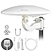 Outdoor Amplified HDTV Antenna, ANTOP UFO 360 ° Omni-directional Reception, 65 Mile Long Range High Gain TV Antenna for Attic Home RV TV with Built-in 4G LTE Filter, Waterproof, UV Coating
