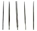 5 Piece Set of Needle Files with Color Coded Handles, 5.5 inches long