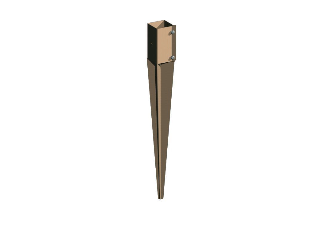 Timber Fence Post Support Holder Drive In Spike Like Met Post 2" 50mm