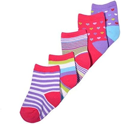 Baby Socks Baby Girls Socks Newborn Toddlers Ankle Design Socks 5 Pairs 0-12 Months