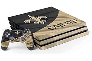 Skinit Decal Gaming Skin Compatible with PS4 Pro Console and Controller Bundle - Officially Licensed NFL New Orleans Saints Design