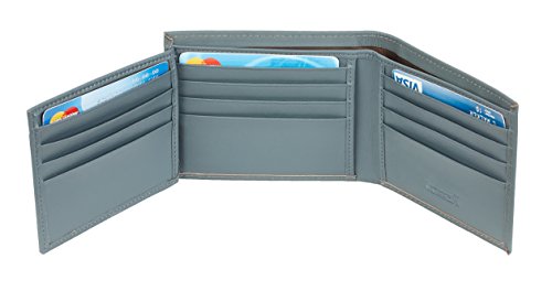 Simpacx mens genuine leather flipout id wallet bifold t…