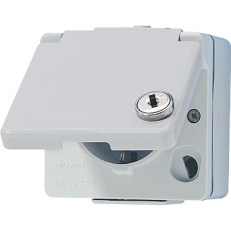 Jung 620WSL Schuko-Steckdose mit Sicherheitsschloss