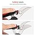 Housolution Pruning Shears, Premium Heavy Duty Stainless Steel Ultra Sharp Multi-Purpose Hand Pruning Scissors Snip Leaf Trimmer Branch Clippers with Handle for Garden, Black & Red