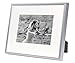 Golden State Art - 8x10 Metal Picture Frames with Mat for 5x7 Photo - Set of 4-8 x 10 Aluminum Photo Frame with Real Glass - Wall Decor or Tabletop Display - Modern Silver