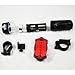 SODIAL(TM) Waterproof 5 LED Bike Bicycle Head + Rear Light 6 Modes for Night Safety