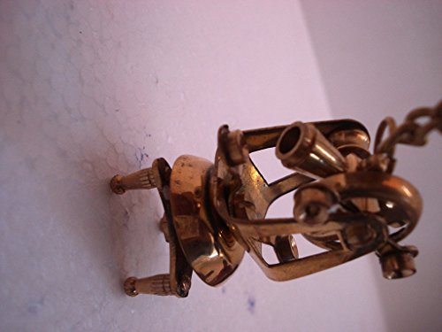 Brass Theodolite Key Chain- Collectible Marine Nautical Key Ring from Brass Blessing (5039-2) - Thumbnail 2