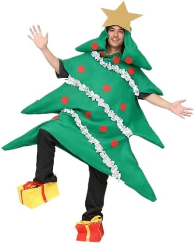 christmas tree dress amazon Amazon.com: EraSpooky Adult Christmas Tree Costume Funny Xmas Party Women Dress : Clothing, Shoes & Jewelry