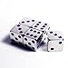 5Pcs D6 16mm Metal Alloy Custom & Unique Six-Sided Dice - 3 Types Highly Polished Premium Edition (Silver Body with Deep Blue pips)