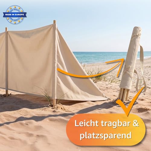Amazinggirl Windshield Beach Camping Privacy Screen - Wind and Sun Protection Ideal for Garden, Swimming Pool, Travel and Patio, Lightweight and Stable Privacy Screen for Outdoor Use