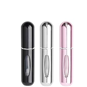 Zhiye-Perfume-Atomiser-Spray-Bottle-3-Pieces-5-ml-Refillable-Refilling-Travel-Size-Perfume-Bottles-in-Pocket-Handbag-Black-Pink-Silver ZHIYE Perfume Atomiser Spray Bottle, 3 Pieces 5 ml Refillable Refilling Travel Size Perfume Bottles in Pocket & Handbag…