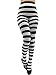 Luxury Divas Black & White Horizontal Wild Striped Tights
