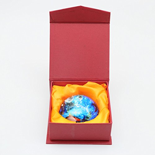 Waltz&F Crystal Galaxy Paperweight Galss Globe Hemisphere Home Office Table Decoration - Thumbnail 5