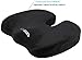 Premium Seat Cushion Orthopedic Gel Enhanced by Techege Comfort Memory Foam Grade A Cooling Coccyx Tailbone Wheelchair Back Pain Comfortable Non-Slip Chair/Seat Cushion (Black)
