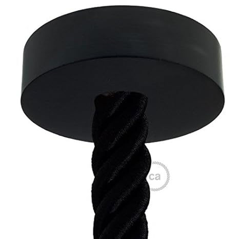 Creative Cables Black Painted Wooden Ceiling Rose Kit For 3xl