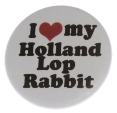 I Love my Holland Lop Rabbit 2.25" Keychain (heart)