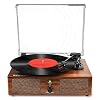 Vinyl Record Player Wireless Turntable with Built-in Speakers and USB Belt-Driven Vintage Phonograph Record Player 3…