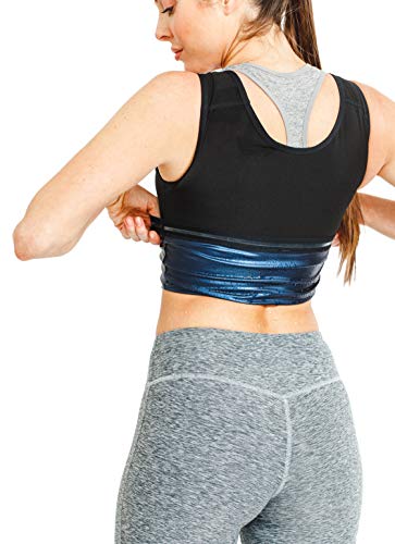 Sweat Shaper Women's Premium Workout Tank Top Slimming Polymer Sauna Vest, Small/Medium