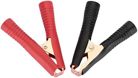 Leaftree 2 Pcs Black Red 100A All-inclusive Car Vattery Alligator Clip for Car Battery