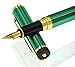 Dryden Designs Fountain Pen Medium Nib Gift Pouch - with 24 Ink Cartridges - MCM (Emerald Green [with 24 Ink Cartridges])