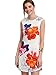 Floerns Women's Sleeveless Floral Work Party Cocktail Bodycon Dress 4-Orange M