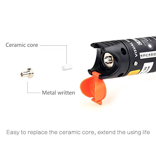 Visual Fault Locator, KELUSHI Fiber Optic Cable Tester VFL-30mW Pen 25KM Meter with 2.5mm Universal Connector Pen Type for CATV Telecommunications Engineering Maintenance
