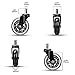 Office Chair Caster Wheels Replacement (Set of 5) - Rollerblade Style - Safe & Smooth Rolling for All Floors (Hardwood, Carpet, Tile) - Non Marking or Scratching Soft PU Wheels - redwood productz