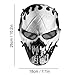 Airsoft Mask Full Face, Halloween Ghost Mask, Tactical Skull Mask with Metal Mesh Eye Protection, Paintball Mask for BB Cs War Game, Cosplay, Masquerade Party