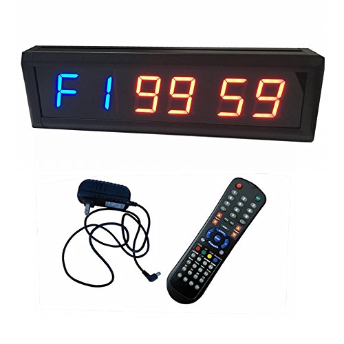 AZOOU  Internal Training Timer Gym Boxing Tabata Stopwatch Led Wall Clock for Fitness W/remote Control