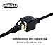 Ethernet Extension Cable, Vandesail CAT 6 RJ45 Male to Female Shielded LAN Network Patch Cord with Gold Plated Plug Black Round (1.5ft)