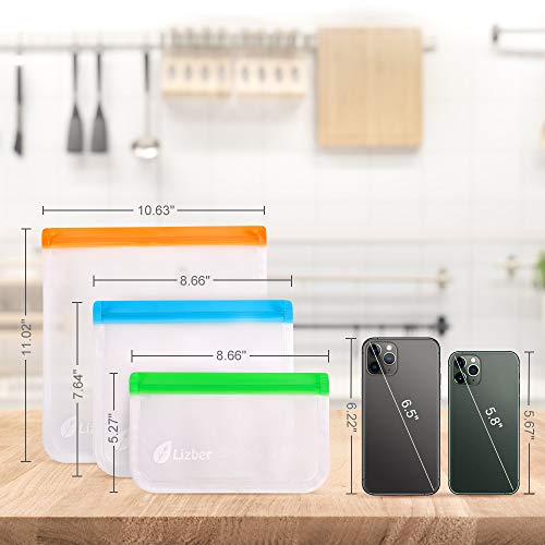 1 Reusable+Storage+Sandwich+Leakproof+Food+Storage+Bags