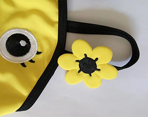 Little Girls Baby Girls One-Piece Swimsuit Cute Bee Skirt Swimsuit (2-3Years) - Thumbnail 3