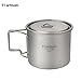 Ti artisan Titanium Mugs 550ml Titanium Pot Folded Handle Portable Cup