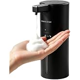 XIUXIUZSX Touchless Automatic Electric Foaming Soap Dispenser | Rechargeable 400ml Wall &amp; Countertop Mount Waterproof Motion Sensor Foam Soap Dispenser for Kitchen Sink Bathroom