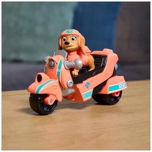 PAW PATROL - Motocicleta de resgate da Liberty com boneco (veículo base), detalhes autênticos, motocicleta de brinquedo para crianças a partir de 3 anos