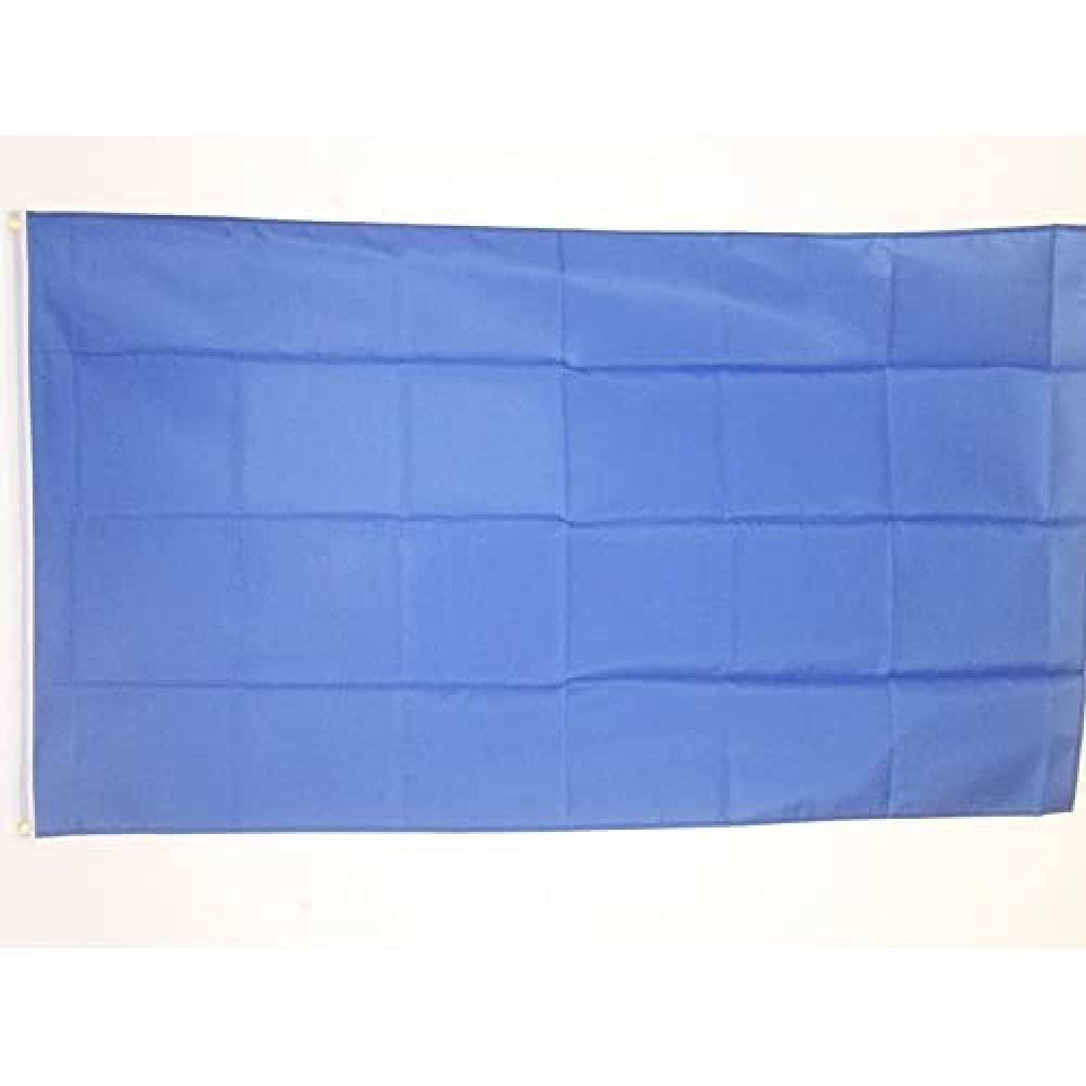 AZ FLAG - Plain Blue Flag - 3x5 Ft - 100D Polyester Blue Solid Color Banner with Two Metal Grommets - Fade Resistant - Vivid Colors - 3' x 5' Feet - 150x90 Cm — image 1