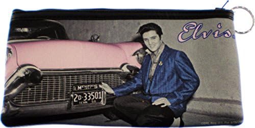 Elvis Presley Pink Caddy Photo Large Coin Purse [Black - 7x4"]