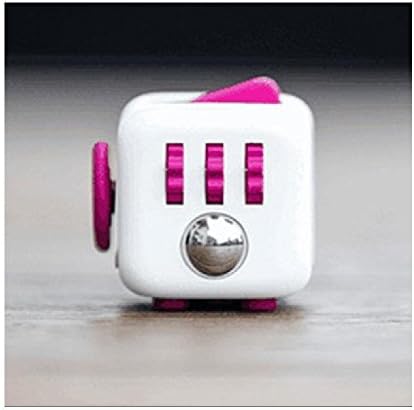 Generic VHEM Fidget1 Cube Relieves Stress &amp; Anxiety Attention Toy -- Rose&amp;White